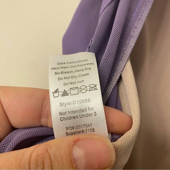 WEISSMAN solo Dance lavender purple Costume lyrical Scallop Hem Dress LA adult - Picture 10 of 12